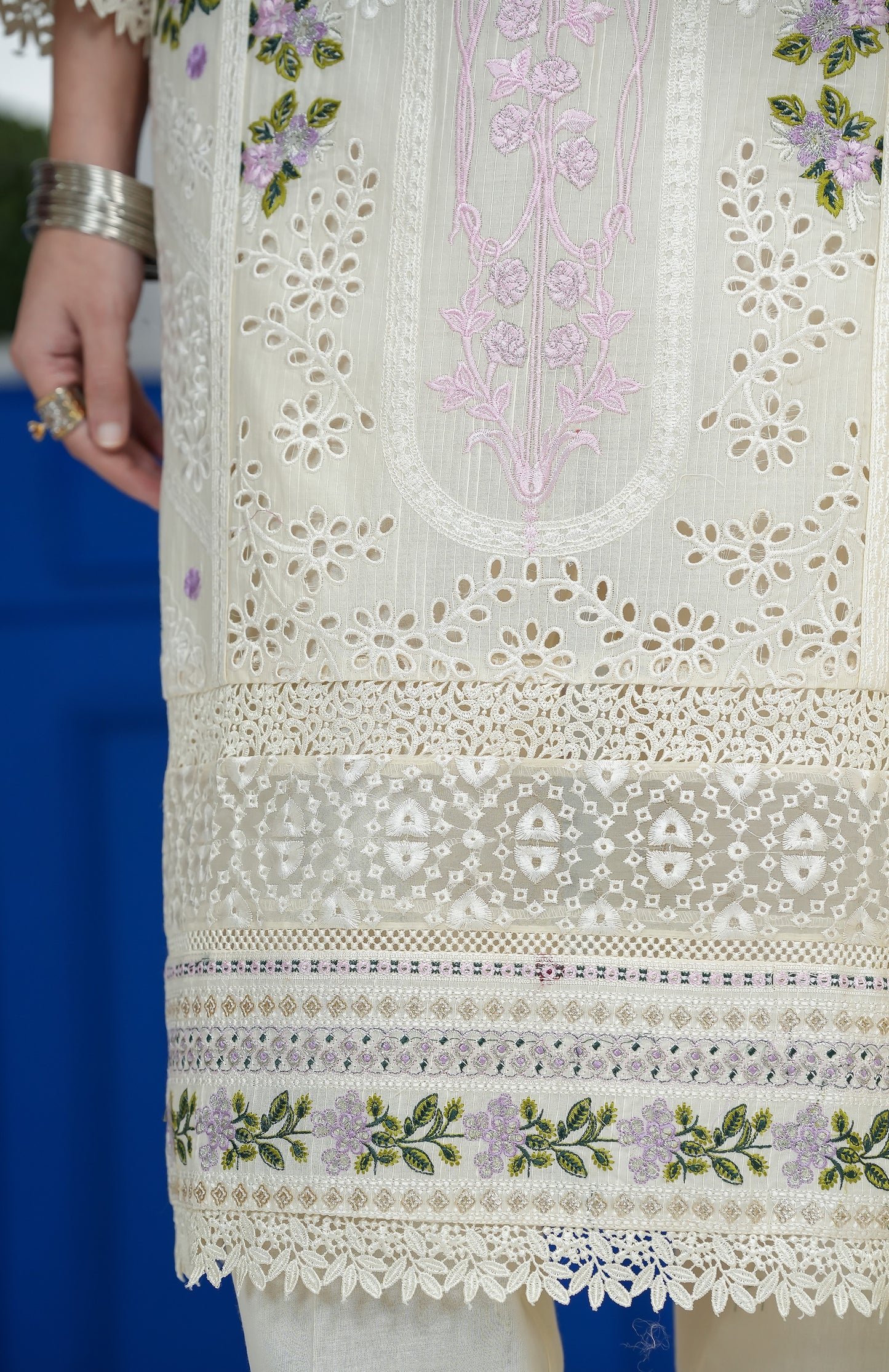 Ivory Dream Floral Embroidered